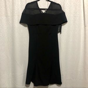 Enfocus Sheer Caplet Little Black Dress NWT